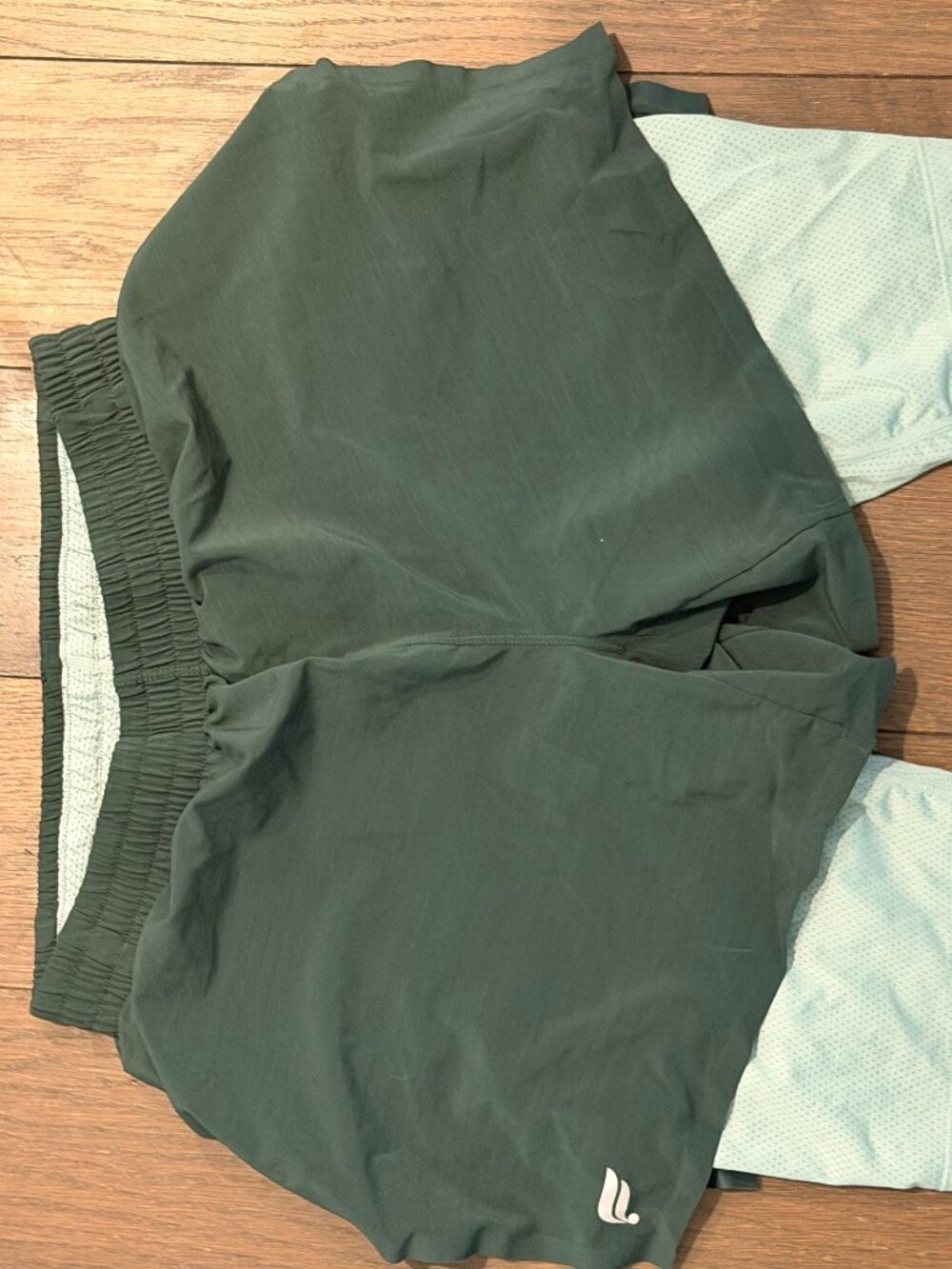 Men's Fabletics Lined Shorts - 5" inseam - Green Size Small